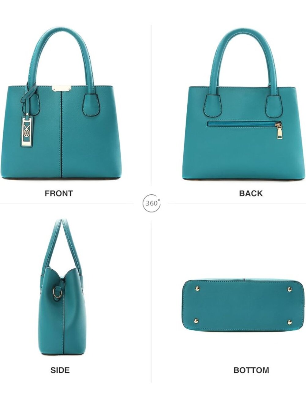 〽️Women's Turquoise Top Handle Satchel Shoulder Strap Purses Travel Handbags - Picture 2 of 5